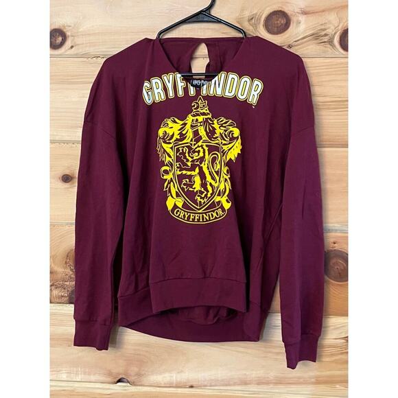 Harry Potter Gryffindor hooded Long sleeve shirt/pullover.V-neck.Juniors M (7/9) - Picture 1 of 8